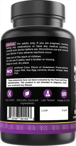 Vista 6 de Oxify Mascota de goma de mascar 500 mg 60 cápsulas Sin gluten, sin OMG Suplemento fabricado en Estados Unidos