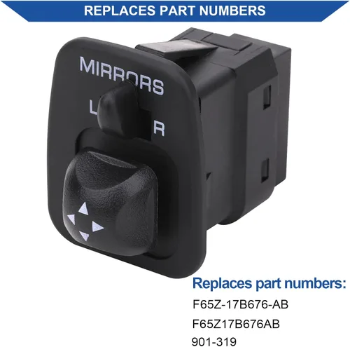 Vista 3 de Obaee Botón de interruptor de control de espejo compatible con Ford F150 F250 F350 Excursion Expedition Escort Thunderbird Windstar Lobo reemplaza