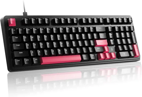 FIRSTBLOOD ONLY GAME. AK980 Gaming Mechanical Keyboard - 101-Key Hot-Swap Gasket Mount USB Wired Keyboard with Pre-Lubed Red Switches, NKRO, for