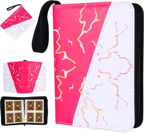 Vista 7 de Álbumes para cartas coleccionables, fundas protectoras para cartas coleccionables, carpeta para tarjetas de 18 bolsillos, estuche para cartas de 900