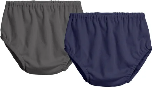 Vista 10 de City Threads Cotton Diaper Covers for Girls and Boys 2-Pack, Made in USA Baby Bloomers, Wear Over Disposable and Cloth