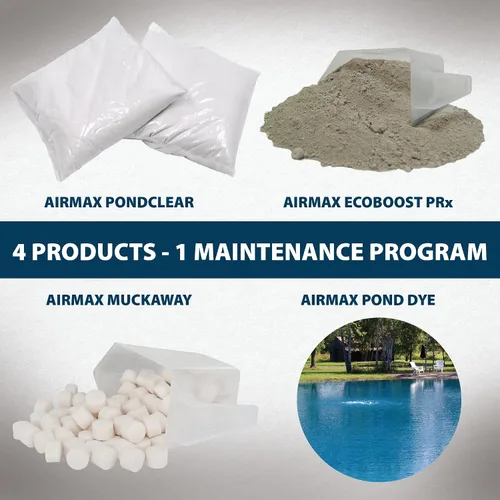 Vista 3 de Airmax ClearPAC Plus Kit completo de mantenimiento de estanques, tratamiento de agua natural, reductor de lodos y suciedad de microbios vivos