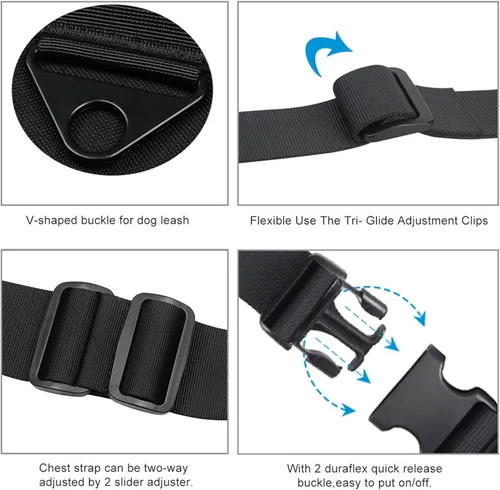 Vista 3 de EXCELLENT ELITE SPANKER Chaleco táctico para perro, arnés de entrenamiento para perros de servicio de patrulla militar, arnés ajustable de nailon