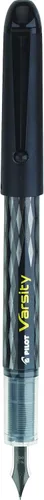 Vista 2 de PILOT Varsity - Plumas fuente precargadas, de plumilla mediana de acero inoxidable, tinta negra, paquete de 12