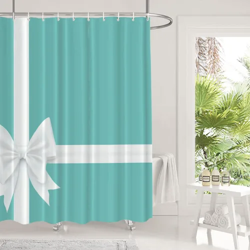 Vista 254 de Shrahala Father and Child Embracing No Hooks Shower Curtain with Snap in Liner Set, Tender Moment Captured Bathroom Décor Polyester Fiber Waterproof