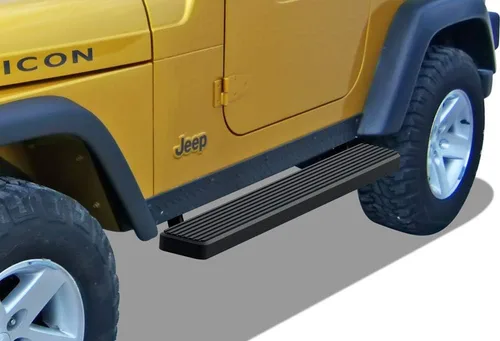 Vista 13 de iBoard estribos para Jeep Wrangler Sport Utility 1987-2006, 2 puertas, Negro