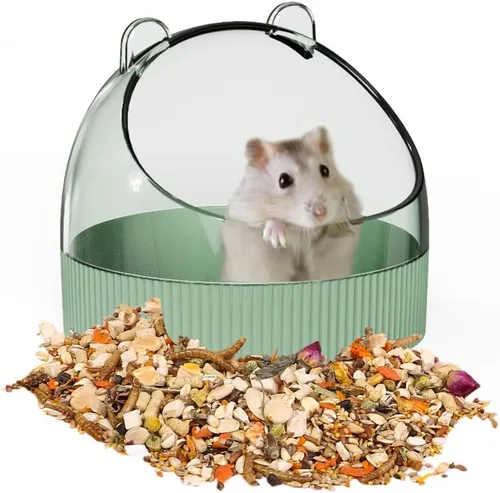 Vista 15 de Lindo cuenco de comida para hámster para erizos para hámsteres enanos, hámsters sirios, jerbos, ratones, ratas, animales pequeños, marrón