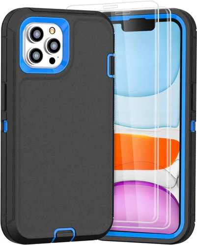 Funda diseñada para iPhone 11 Pro Max [protección resistente 3 en 1 de cuerpo completo] con 2 protectores de pantalla, funda protectora resistente,