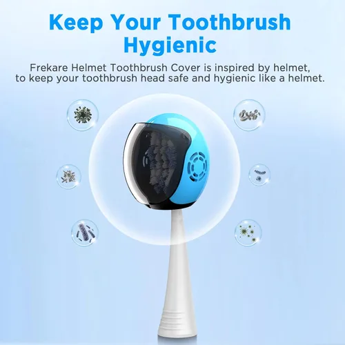 Vista 4 de Frekare Fundas para Cepillos de Dientes con Forma de Casco, Se Adapta a la Mayoría de Cepillos de Dientes Manuales y Eléctricos, 4