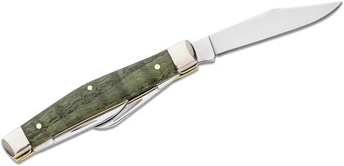 Vista 2 de Case xx Knives Stockman 64075 Kelly Green - Cuchillo de bolsillo de madera de roble rizado