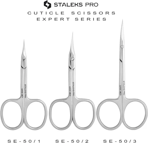Vista 4 de Staleks Pro Expert 50 Tipo 1 Tijeras profesionales para cutículas - Paquete de 1 - Modelo SE-50/1