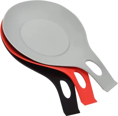 Vista 7 de uxcell Soporte de cuchara de silicona, 7.68 x 3.74 pulgadas, resistente al calor, soporte para utensilios de cocina, espátula, soporte para encimera