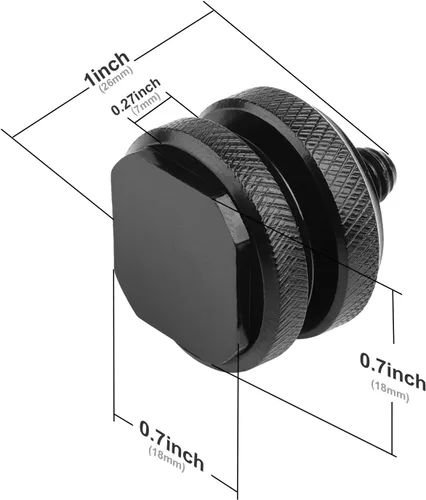 Vista 5 de Adaptador de montaje de zapata para cámara a tornillo de trípode de 1/4"-20 Adaptador de zapata de flash para equipo de cámara réflex digital