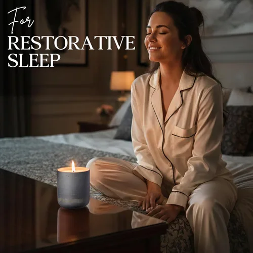 Vista 4 de Caftari Vela de aromaterapia de lujo Aroma de jazmín, tuberosa y neroli 60 horas de combustión Cera de soja de coco limpio Vela vegana