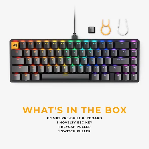 Vista 6 de GLORIOUS Gaming - Teclado mecánico TKL - Teclado personalizado al 65% - Compacto de bajo perfil - Hotswap con interruptores estilo Cherry Mx