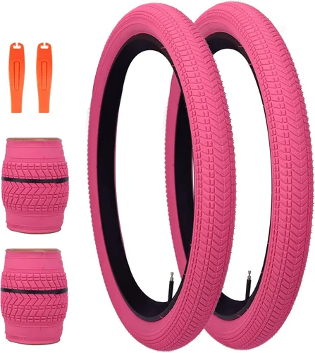 Vista 18 de Neumático de bicicleta de 14, 16, 20, 24, 26 x 2.125, paquete de 2 neumáticos de bicicleta para niños, neumáticos de repuesto plegables