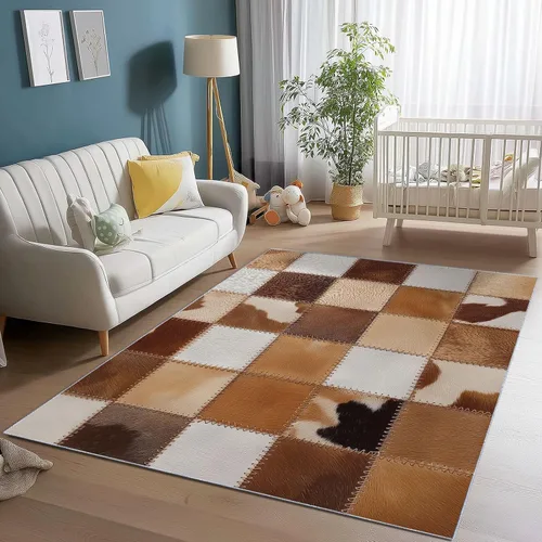 Vista 13 de Area Rug Print Animals Zebra Portrait - Washable Non-Shedding Low-Pile Black Non-Slip Carpet, 2 X 3 ft Stain Resistant Soft Easy Care Carpet Floor