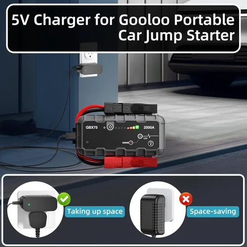 Vista 4 de Cargador para arrancador de batería NOCO Boost Sport, cable de alimentación compatible con NOCO Boost X GBX155 GBX75 GBX55 GBX45 Fuente