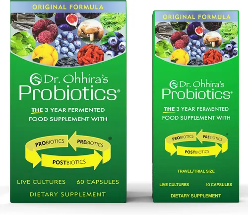 Vista 5 de Dr. Ohhira's Probiotics, fórmula original, 60 cápsulas con paquete de viaje de 10 cápsulas, 13 cepas probióticas con prebióticos y postbióticos