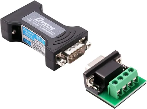 Vista 2 de DTECH Adaptador convertidor serie RS232 a RS485 con bloque de terminales de 4 posiciones para datos de comunicación industrial de larga distancia