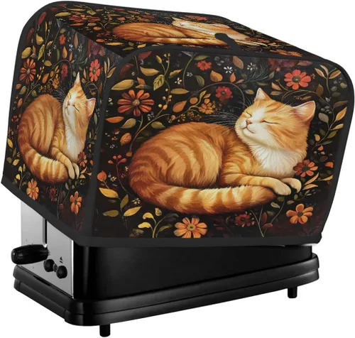 Vista 41 de Cubierta moderna para tostadora de uvas de vino tinto, protección de 2 rebanadas contra el polvo y las huellas dactilares, fundas para pan, fundas