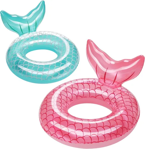HeySplash Pool Floats Kids, Inflatable Swimming Ring Swim Tube Floaties, Summer Water Fun Beach Party Swimming Pool Toys for Kids Children Water