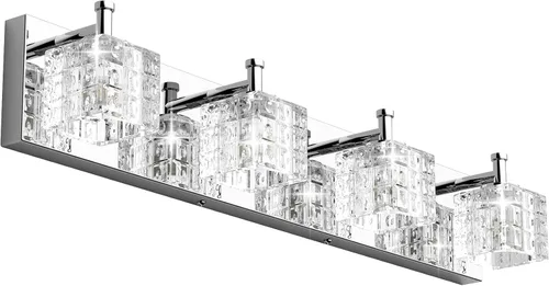 Vista 11 de Ralbay Luz de Tocador Negra 3 Luces Cristal Moderno Negro Mate Accesorios de Iluminación para Baño Accesorios de Luz de Tocador de Baño de Cristal