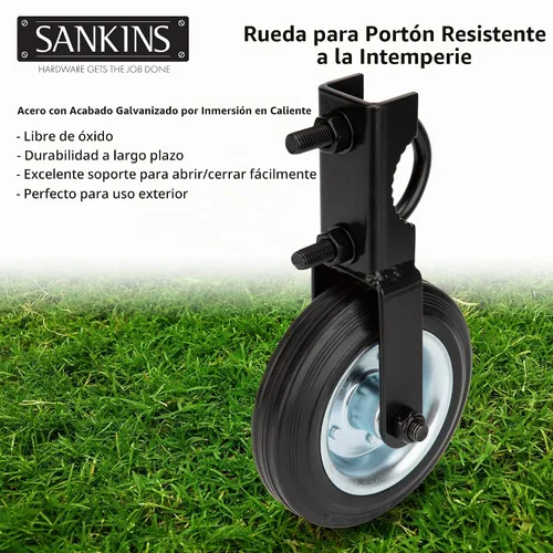 Vista 5 de Rueda auxiliar de puerta para soportar puertas batientes de metal con marcos de puerta de 1-5/8 pulgadas a 2 pulgadas, rueda de soporte de puerta