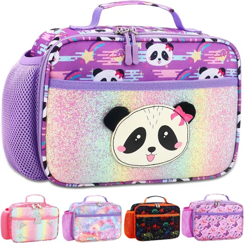 Vista 35 de RHCPFOVR Lonchera para niños – Lonchera aislada para niños y niñas, bolsa de almuerzo lavable y lonchera reutilizable a prueba de fugas