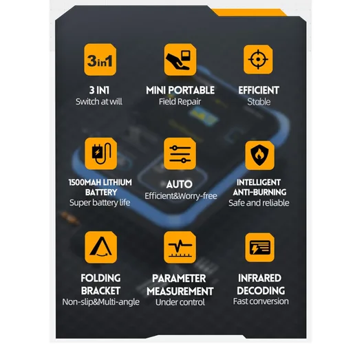Vista 7 de Comprobador de transistores, osciloscopio digital, medidor de resistencia de capacitancia de inductancia portátil, microscopios USB