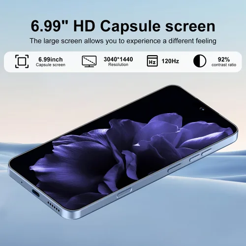 Vista 4 de 16PM Smartphone: Massive 6.99" FHD+ Screen Epic 7000mAh Battery Life 16+512GB Extreme Speed 108MP Pro Camera Unlocked Android Superior to