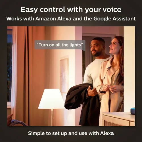 Vista 4 de Philips Hue White Ambiance Bombilla de Filamento E12 Candle Gama Completa de Luz Blanca, Compatible con Alexa, Google Assistant y Apple HomeKit