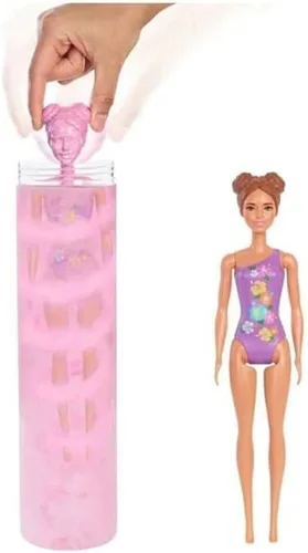 Vista 6 de Barbie Muñeca y accesorios de revelación de color, serie Shimmer, 7 sorpresas, 1 muñeca (los estilos pueden variar)
