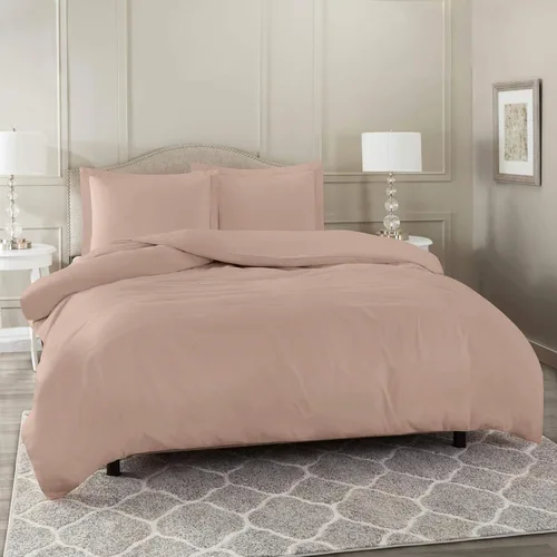 Vista 28 de AMAY Giza - Juego de funda de edredón de algodón de 500 hilos, 3 piezas, súper lujoso, elegante, tamaño King, color blanco sólido