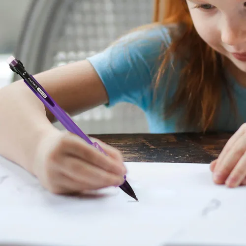 Vista 7 de BAZIC Electra - Portaminas de 0.028 in con agarre de gel, 3 por paquete (772-12P)