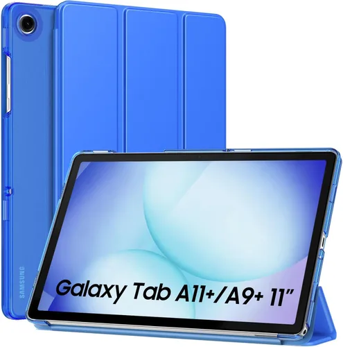 Vista 27 de MoKo Funda para Galaxy Tab A9+/A9 Plus de 11 pulgadas 2023, Funda Protectora Inteligente Delgada con Soporte y Carcasa Trasera Translúcida de PC