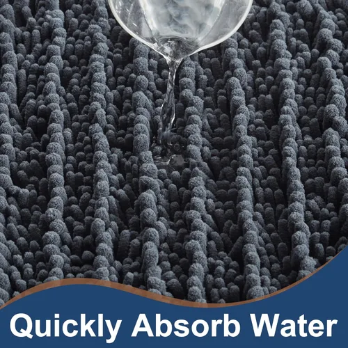 Vista 133 de FLOLEOPA Alfombras de baño de microfibra suave y esponjosa, tapetes de baño absorbentes, antideslizantes, lavables a máquina y de secado rápido