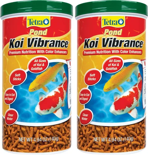Vista 7 de TetraPond Koi Vibrance, Palitos Suaves, Alimento Flotante para Estanque, 16.5 Libras
