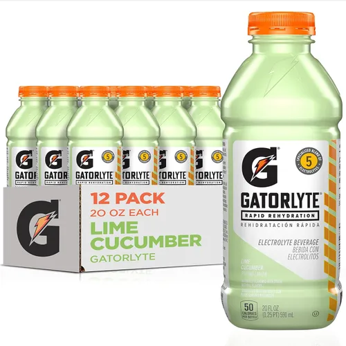 Vista 9 de Gatorlyte - Bebida de electrolitos de rehidratación rápida, cereza y lima, mezcla especializada de 5 electrolitos, azúcar inferior, sin edulcorantes