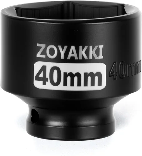 Vista 33 de Juego de llaves de impacto de 6 puntas de 1/2 pulgada - 1-1/2" (SAE), CR-MO, llave de eje de 1/2 pulgada de 6 puntas para fácil remoción de tuercas