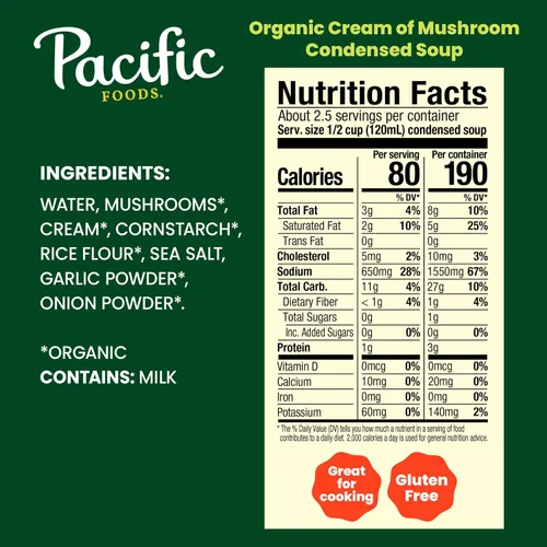 Vista 3 de Pacific Foods Sopa Condensada Orgánica de Crema de Apio, Lata de 10.5 oz