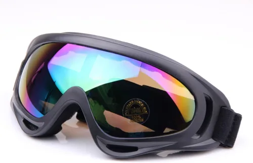 Vista 4 de Haifly Gafas protectoras para gafas de seguridad, esquí, snowboard, bicicleta, ciclismo, motocicleta, color negro