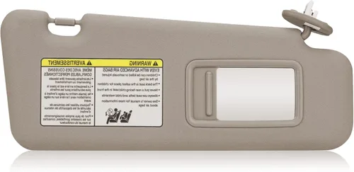 Vista 10 de TadaMark - Visera solar para el lado izquierdo del conductor para Toyota Highlander 2008, 2009, 2010, 2011, 2012 o 2013, color beige con luz