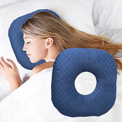 Vista 17 de Almohada para Perforación de Oídos para Dormir de Lado, Almohada con Orificio para Oído para CNH y Dolor de Oído, Inflamación de Oído, Úlceras por