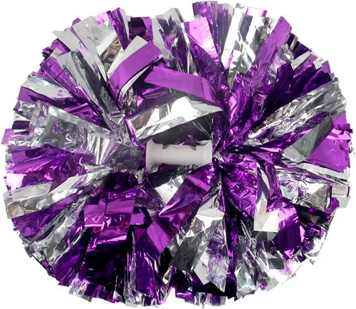 Vista 13 de Hooshing - Paquete de 2 pompones de animadora con mango tipo bastón, pompones para espíritu de equipo, deportes, bailes, animación, para niños