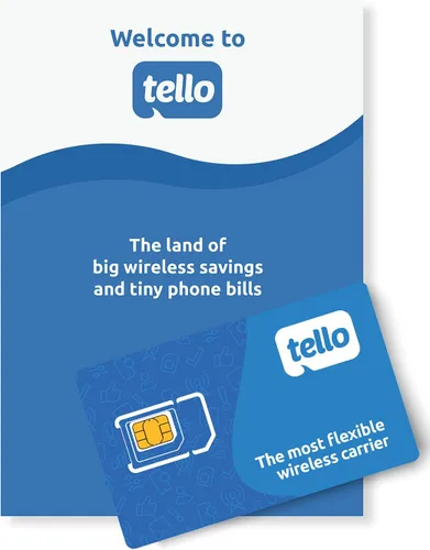 Vista 5 de Tello Mobile - Tarjeta SIM prepagada de EE. UU. (3 en 1) Kit para traer tu propio teléfono Planes telefónicos desde $5/mes hasta $25/mes