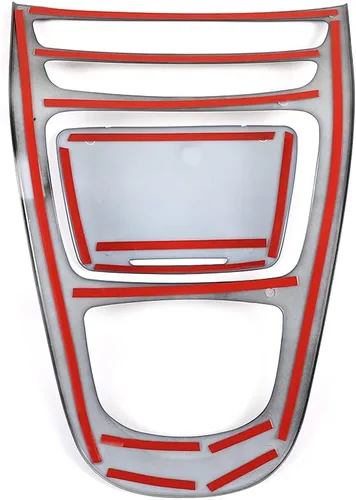 Vista 7 de YIWANG Adhesivo de plástico ABS para consola central de engranajes para Mercedes Benz Clase E W213 2021 Accesorios interiores de automóvil (negro)