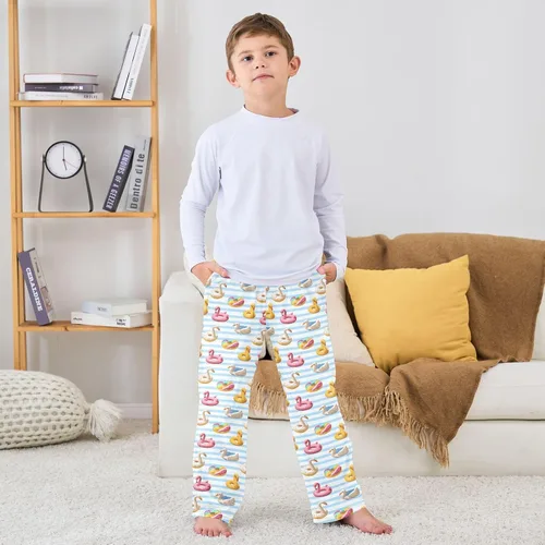 Vista 2 de ALAZA pajama Pants Long Soft Flannel Sleep Pant Pajama Bottoms pj pants for 6-14 Years