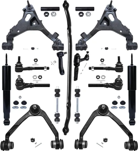 Vista 33 de Detroit Axle - Kit de suspensión RWD Front End de 16 piezas para Chrysler 300 Dodge Charger Challenger 11-14, 6 brazos de control, 4 barras