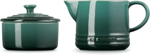 Vista 3 de Le Creuset Stoneware Signature, Artichaut Cream & Sugar Set, Crema: 10.1 fl oz, Azúcar: 8oz